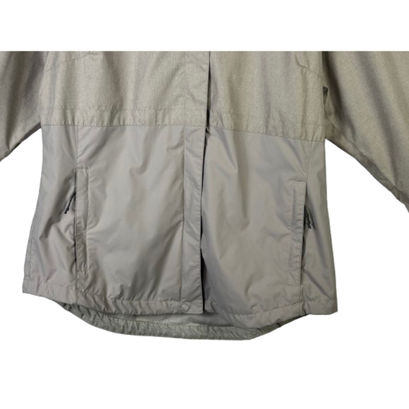 Columbia Womens Large Abbotsville Windbreaker Lightweight Hooded Jacket Gray - Picture 4 of 16